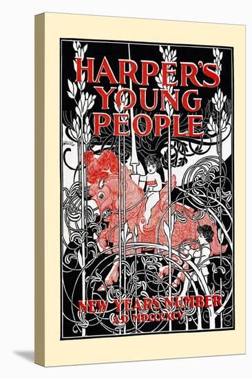 Harper's Young People, New Year's Number-Will Bradley-Stretched Canvas