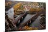 Harpers Ferry, West Virginia - Birds Eye View-Lantern Press-Mounted Premium Giclee Print