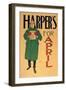 Harpers For April-Edward Penfield-Framed Art Print