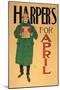 Harpers For April-Edward Penfield-Mounted Art Print