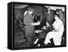 Harpo, Chico and Groucho Marx on the Set of Mgm's Movie, a Day at the Races-null-Framed Stretched Canvas