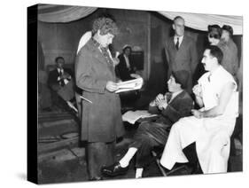 Harpo, Chico and Groucho Marx on the Set of Mgm's Movie, a Day at the Races-null-Stretched Canvas