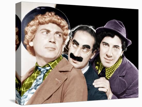 Harpo Marx, Groucho Marx, Chico Marx, MGM portrait, ca. 1940-null-Stretched Canvas