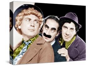 Harpo Marx, Groucho Marx, Chico Marx, MGM portrait, ca. 1940-null-Stretched Canvas