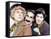 Harpo Marx, Groucho Marx, Chico Marx, MGM portrait, ca. 1940-null-Framed Stretched Canvas