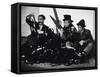 Harpo Marx, the Marx Brothers, Chico Marx, Groucho Marx, 1935-null-Framed Stretched Canvas