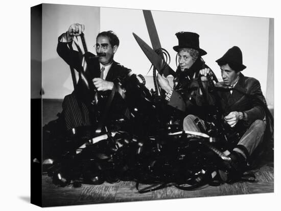 Harpo Marx, the Marx Brothers, Chico Marx, Groucho Marx, 1935-null-Stretched Canvas
