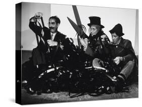 Harpo Marx, the Marx Brothers, Chico Marx, Groucho Marx, 1935-null-Stretched Canvas