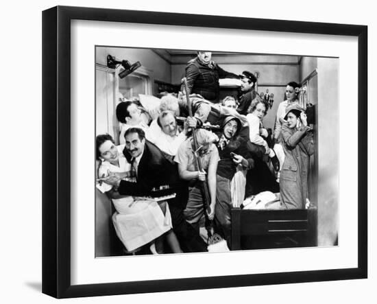 Harpo Marx, the Marx Brothers, Chico Marx, Groucho Marx. "A Night At the Opera".1935, by Sam Wood-null-Framed Photographic Print