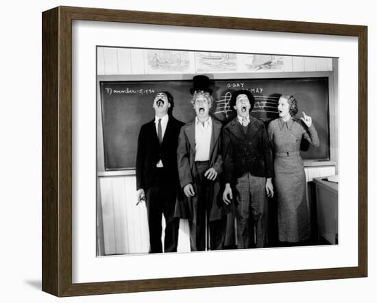 Harpo Marx, the Marx Brothers, Chico Marx, Groucho Marx-null-Framed Photographic Print