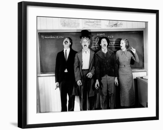 Harpo Marx, the Marx Brothers, Chico Marx, Groucho Marx-null-Framed Photographic Print