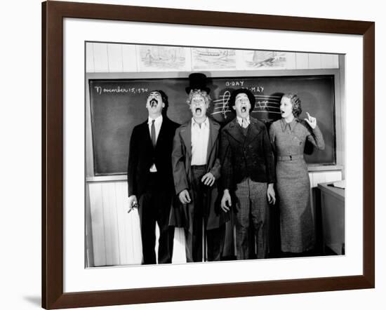 Harpo Marx, the Marx Brothers, Chico Marx, Groucho Marx-null-Framed Photographic Print