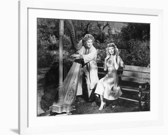 Harpo Marx, Vera-Ellen, Love Happy, 1949-null-Framed Photographic Print