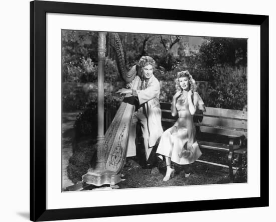 Harpo Marx, Vera-Ellen, Love Happy, 1949-null-Framed Photographic Print