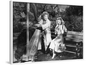 Harpo Marx, Vera-Ellen, Love Happy, 1949-null-Framed Photographic Print