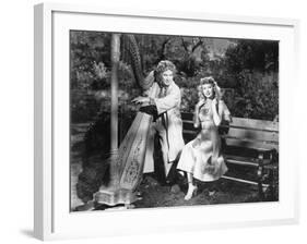 Harpo Marx, Vera-Ellen, Love Happy, 1949-null-Framed Photographic Print