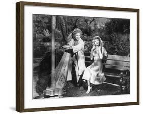 Harpo Marx, Vera-Ellen, Love Happy, 1949-null-Framed Photographic Print