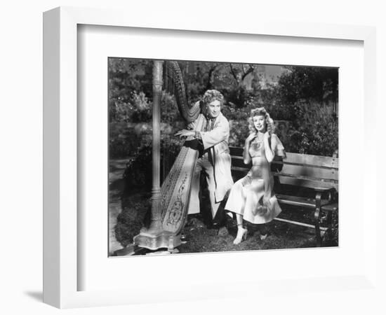 Harpo Marx, Vera-Ellen, Love Happy, 1949-null-Framed Photographic Print