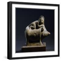 Harpocrates on Back of Pig, Clay Statue Destined for Domestic Worship-null-Framed Giclee Print