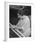 Harpsichordist Wanda Landowska, at Home Playing the Harpsichord-Herbert Gehr-Framed Premium Photographic Print