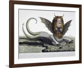 Harpy, Monster Found on Shores of Lake Fagua in Chile, 1784, Print-null-Framed Giclee Print