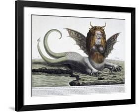 Harpy, Monster Found on Shores of Lake Fagua in Chile, 1784, Print-null-Framed Giclee Print