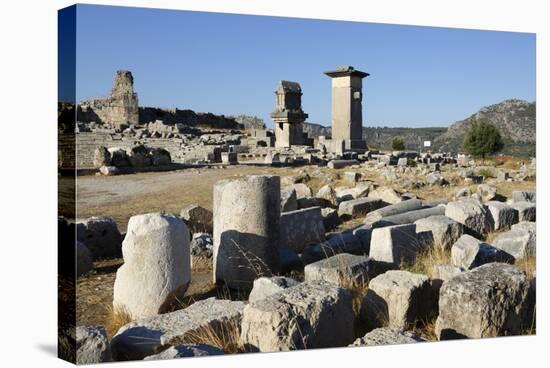 Harpy Monument and Lycian Tomb, Xanthos, Kalkan, Lycia, Anatolia, Turkey, Asia Minor, Eurasia-Stuart Black-Stretched Canvas