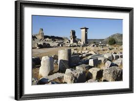 Harpy Monument and Lycian Tomb, Xanthos, Kalkan, Lycia, Anatolia, Turkey, Asia Minor, Eurasia-Stuart Black-Framed Photographic Print