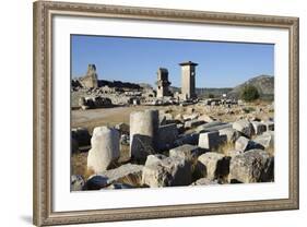 Harpy Monument and Lycian Tomb, Xanthos, Kalkan, Lycia, Anatolia, Turkey, Asia Minor, Eurasia-Stuart Black-Framed Photographic Print