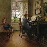 Self portrait in the studio-Harriet Backer-Giclee Print