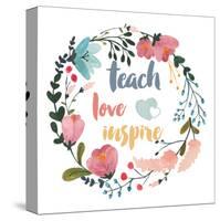 Harriet Floral Teacher Inspiration I-Wild Apple Portfolio-Stretched Canvas
