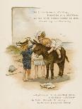 Small Child Clings to the Donkey's Mane While Her Brother Holds It by the Head-Harriet M. Bennett-Framed Art Print