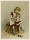 The Little Librarian a Girl Sits-Harriet M. Bennett-Art Print