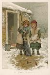 Five Children Fetch Home a Very Big Yule Log-Harriet M. Bennett-Photographic Print