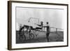 Harriet Quimby in Her Airplane Photograph-Lantern Press-Framed Art Print