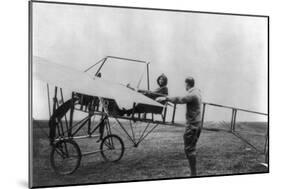 Harriet Quimby in Her Airplane Photograph-Lantern Press-Mounted Art Print