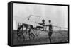 Harriet Quimby in Her Airplane Photograph-Lantern Press-Framed Stretched Canvas