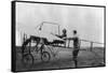 Harriet Quimby in Her Airplane Photograph-Lantern Press-Framed Stretched Canvas