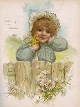 Girl, Mother's Posy 1887-Harriett M Bennett-Art Print