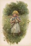 Girl, Mother's Posy 1887-Harriett M Bennett-Art Print