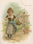 Girl, Buttercups, Daisies-Harriett M Bennett-Art Print