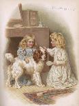 Girl, Mother's Posy 1887-Harriett M Bennett-Mounted Art Print