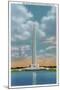 Harris County, Texas - View of the San Jacinto Monument and the Reflecting Pool, c.1948-Lantern Press-Mounted Art Print