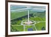 Harris County, Tx - Aerial View of the San Jacinto Monument, History Museum, Near La Porte, c.1945-Lantern Press-Framed Premium Giclee Print