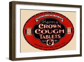 Harris' Crown Cough Tablets-null-Framed Art Print