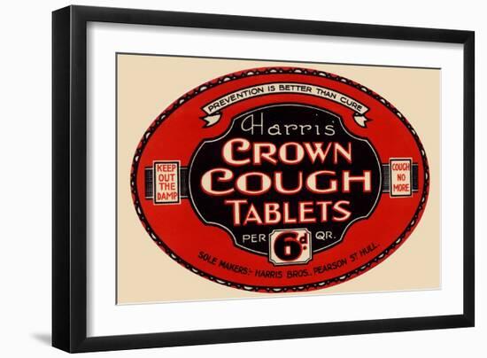 Harris' Crown Cough Tablets-null-Framed Art Print