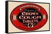 Harris' Crown Cough Tablets-null-Framed Stretched Canvas