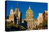 HARRISBURG, PENNSYLVANIA, City skyline and State Capitol Pennsylvania-null-Stretched Canvas