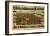 Harrisburg, Pennsylvania - Panoramic Map-Lantern Press-Framed Art Print