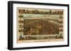 Harrisburg, Pennsylvania - Panoramic Map-Lantern Press-Framed Art Print